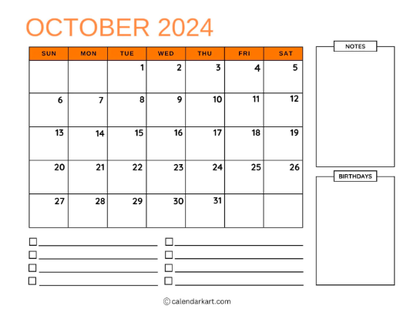 Discover Your 2024 Printable Monthly Calendar with Calendarkart